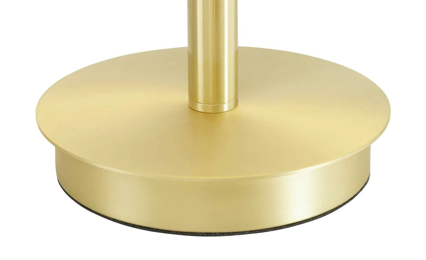 Trio Tischleuchte, 1-flammig, messing-matt, Stoffschirm weiß – Bild 5