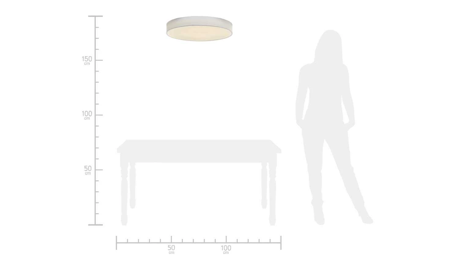 Trio LED-Deckenleuchte mit Stoffschirm – Bild 10
