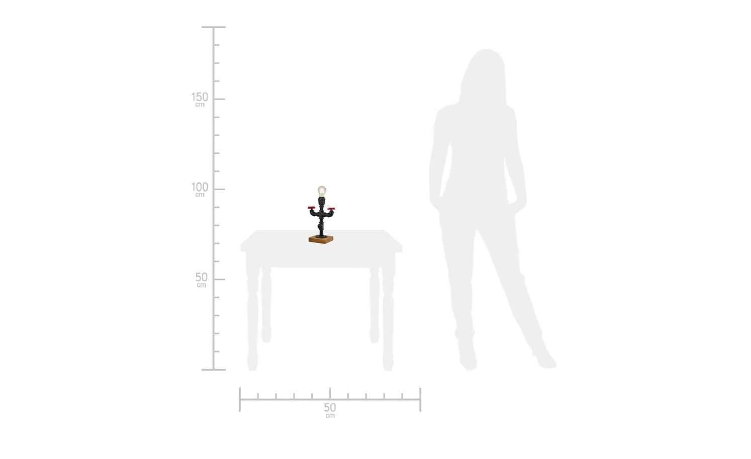 HOME STORY Tischleuchte, 1-flammig `Leitung´ – Bild 7