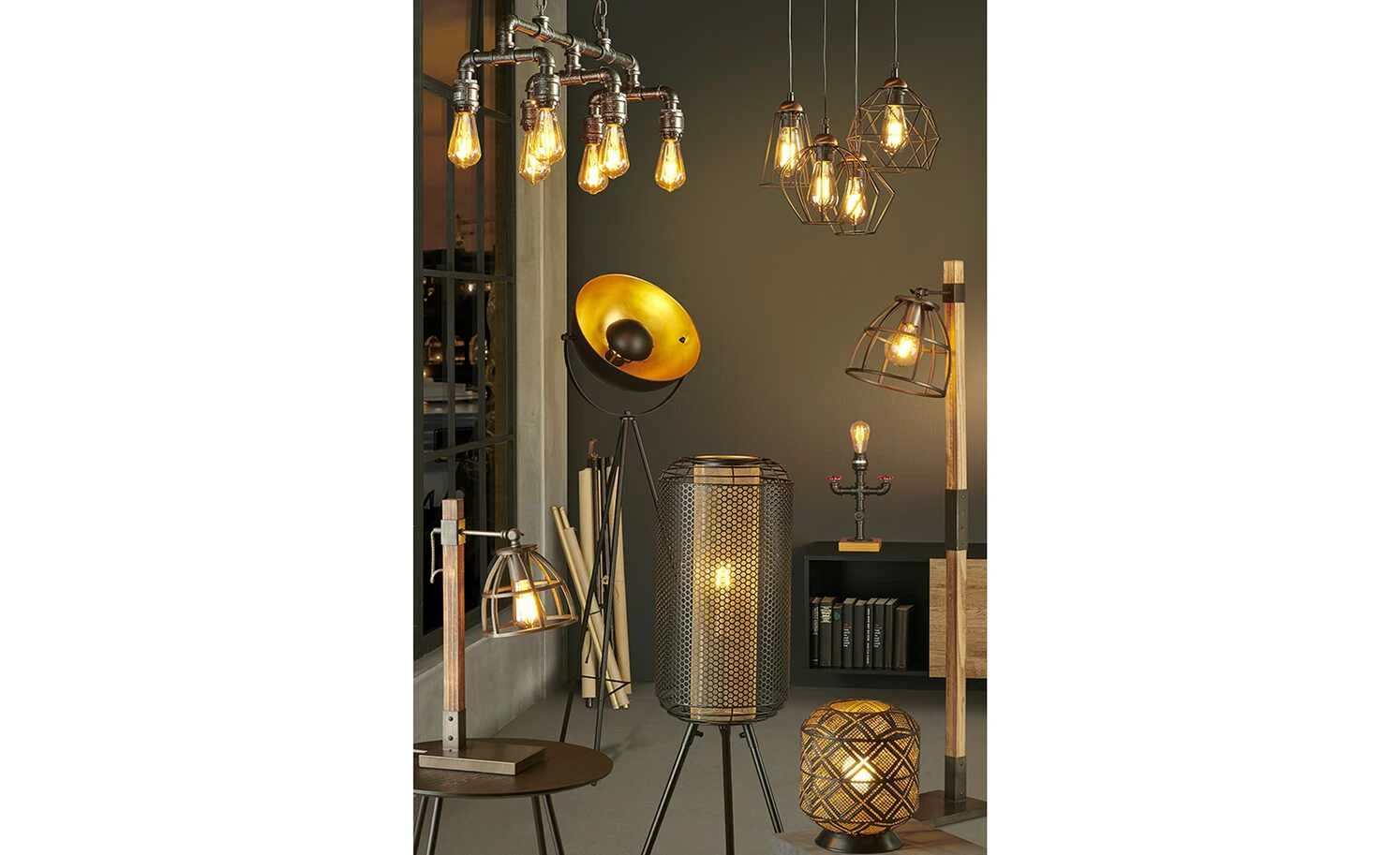 HOME STORY Tischleuchte, 1-flammig `Leitung´