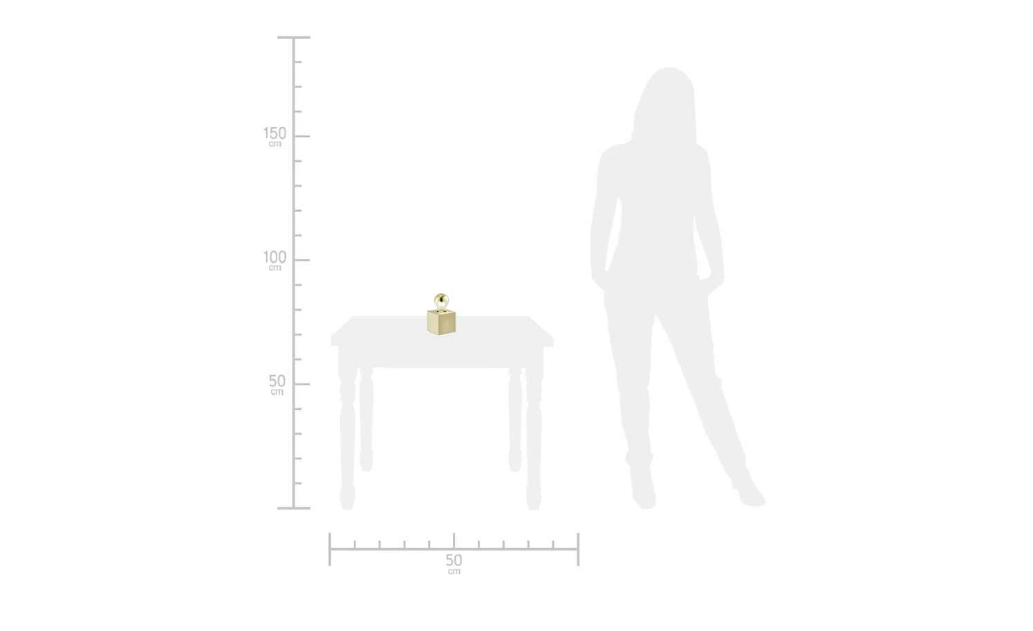 Tischleuchte, 1-flammig, Messing matt – Bild 7