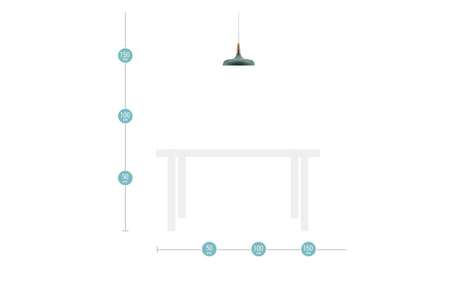 Pendelleuchte, 1-flammig, softgrün / kupferfarben – Bild 3