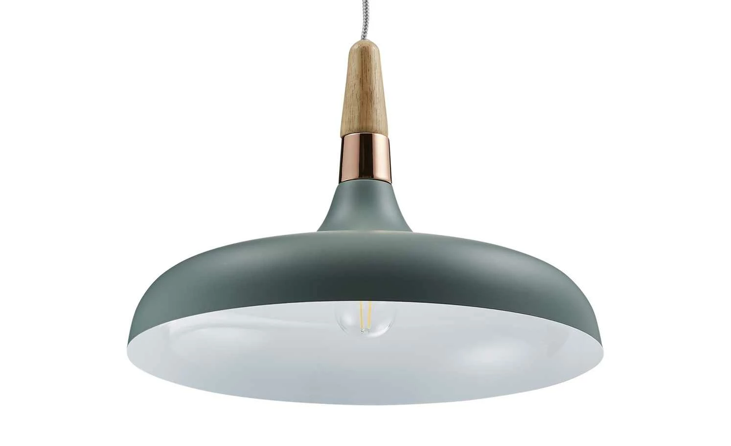 Pendelleuchte, 1-flammig, softgrün / kupferfarben – Bild 2