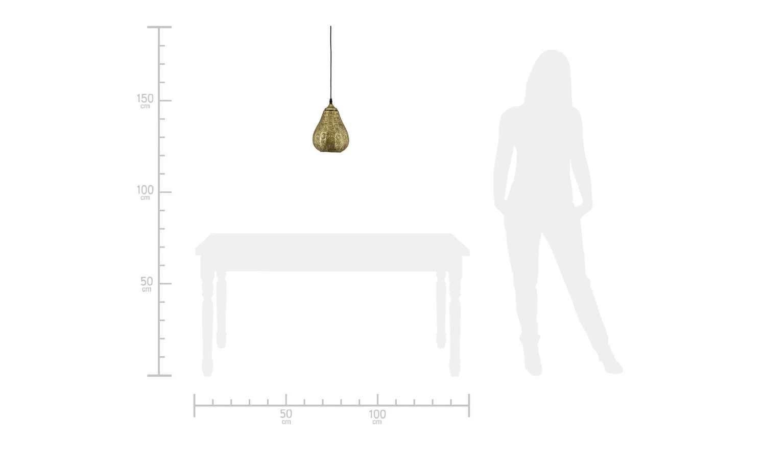 Trio Pendelleuchte, 1-flammig, Altmessing – Bild 7