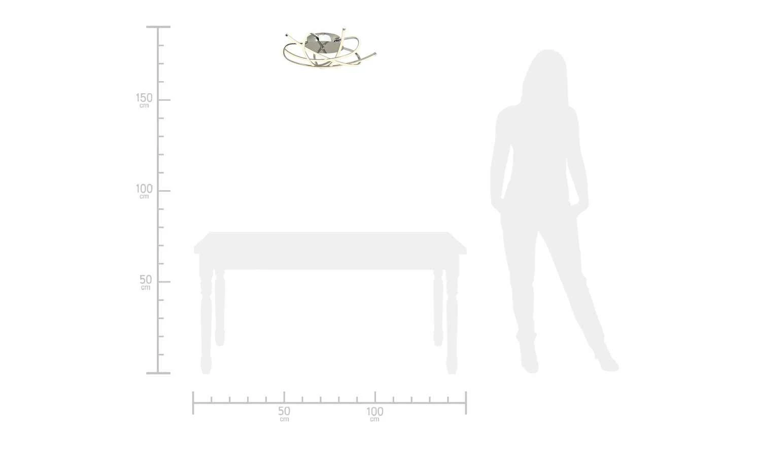 KHG LED-Deckenleuchte, 5-flammig, Chrom – Bild 4