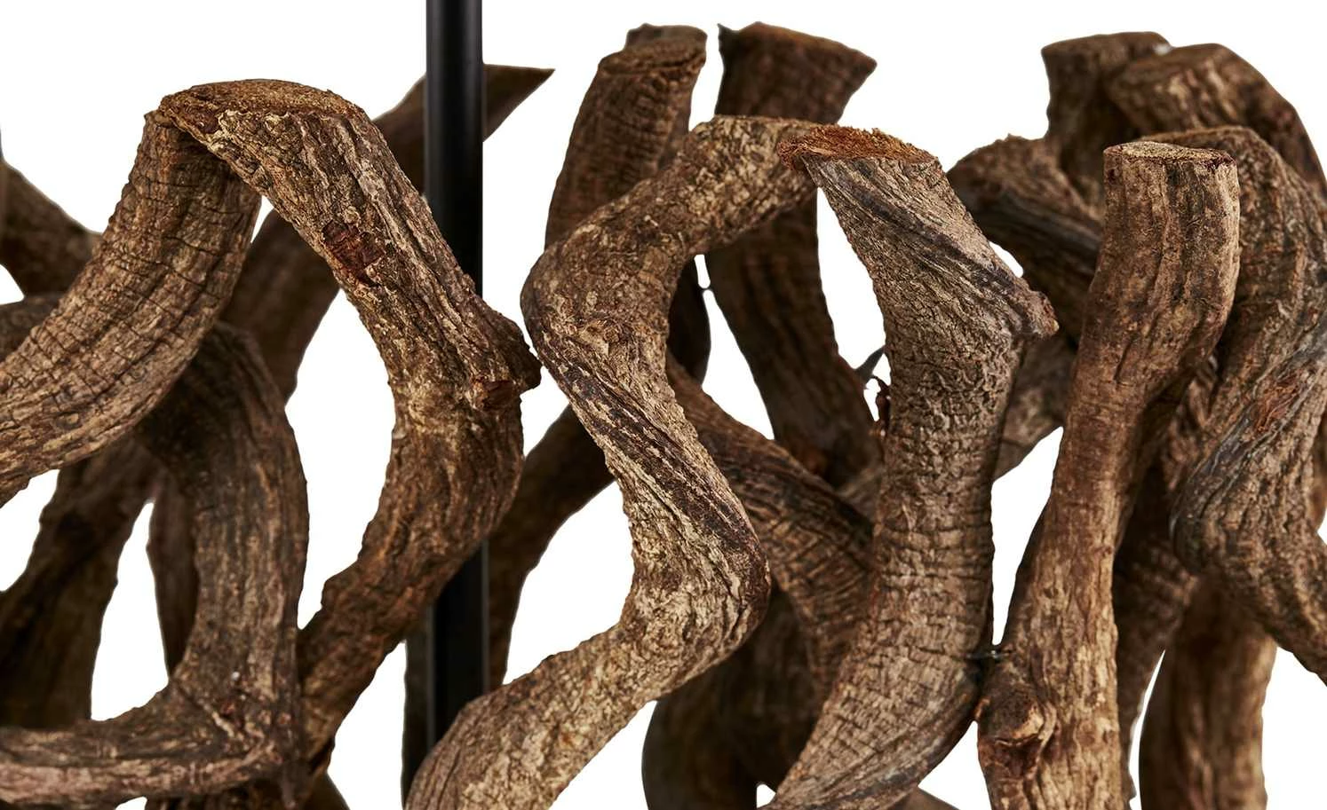 HOME STORY Tischleuchte, 1-flammig mit Holzdekor – Bild 3