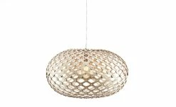 KHG Pendelleuchte, 1-flammig, nickel-matt/ holz