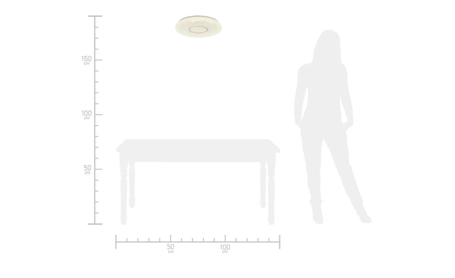 KHG LED-Deckenleuchte, 1-flammig mit Kristalldeko | 24|W – Bild 8