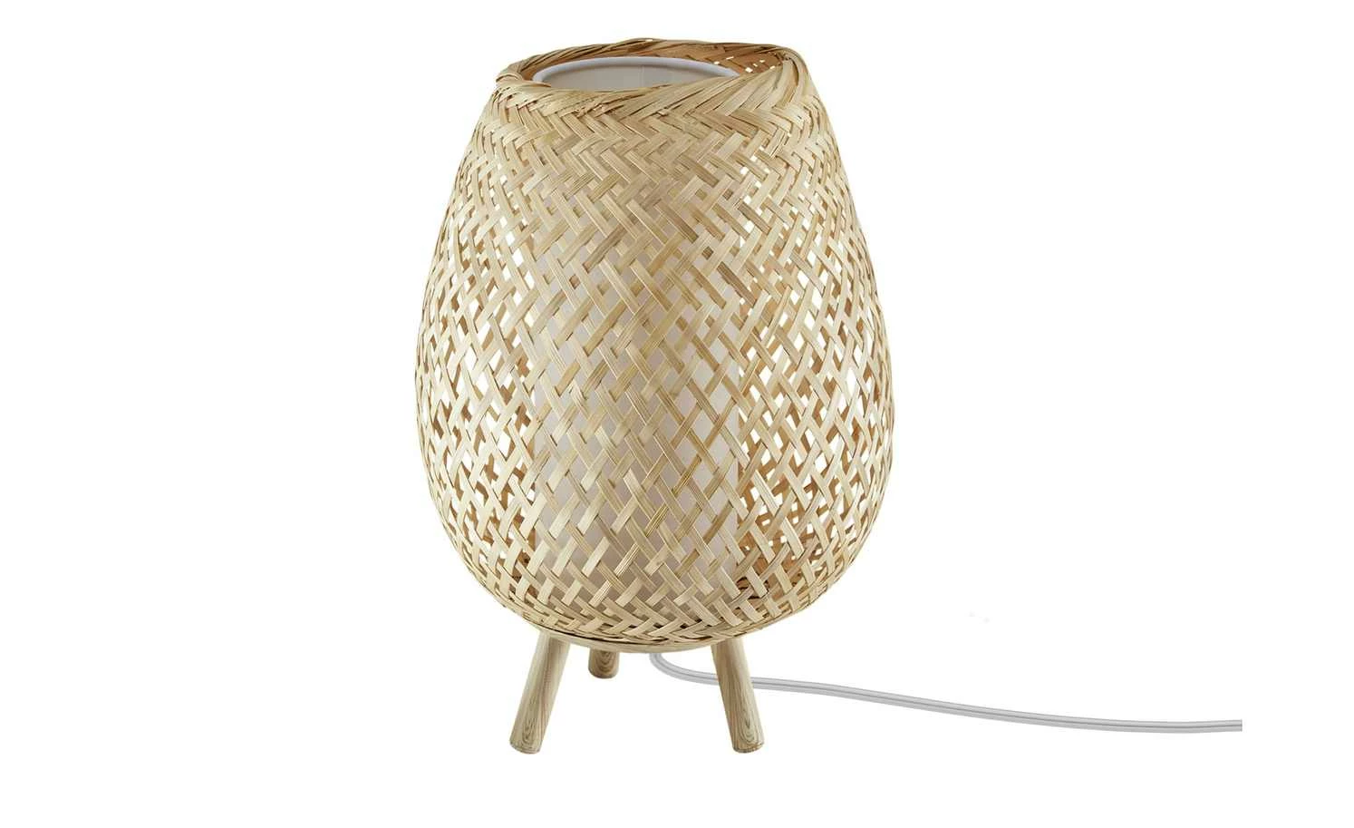 HOME STORY Tischleuchte, 1-flammig, Bambusoptik – Bild 5