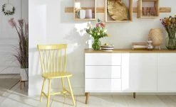 HOME STORY Tischleuchte, 1-flammig, Bambusoptik