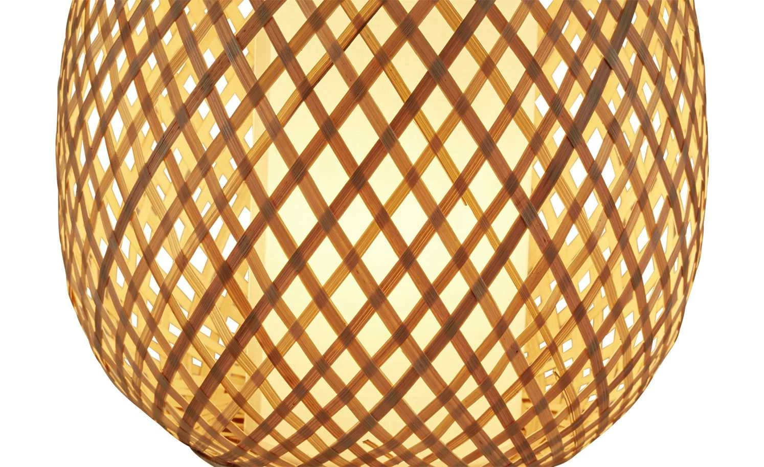 HOME STORY Tischleuchte, 1-flammig, Bambusoptik – Bild 6