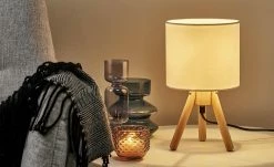 for friends Tischleuchte, 1-flammig, Stoffschirm weiß