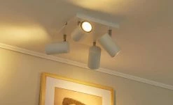 Trio Deckenspot, 4-flammig, weiß