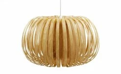 KHG Pendelleuchte 1-flammig, Schirm in Holz-Optik