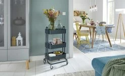 KHG Stehleuchte, 1-flammig, Dreibein mit Stoffschirm