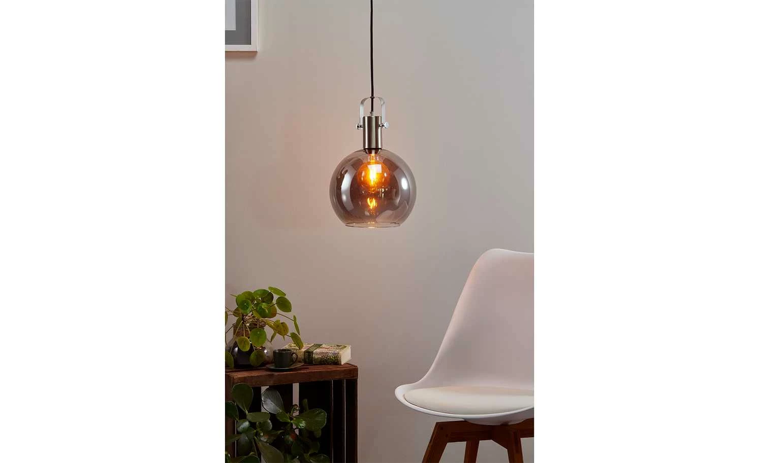 KHG Pendelleuchte, 1-flammig, Rauchglas