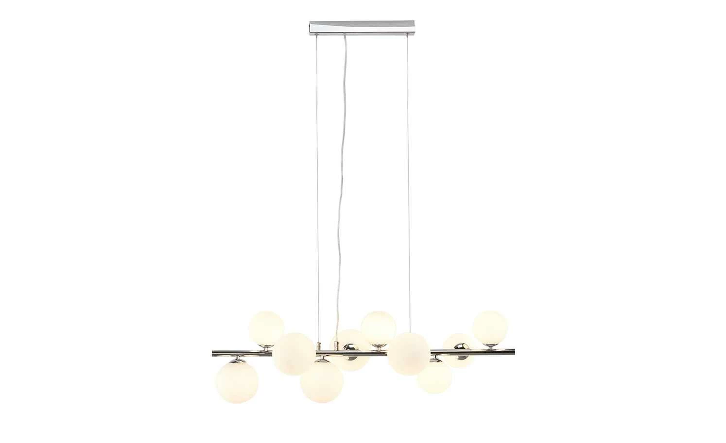 Meisterleuchten Pendelleuchte, 10-flammig, ´gerade´mit Glaskugeln – Bild 4