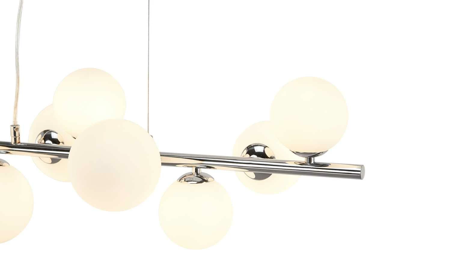 Meisterleuchten Pendelleuchte, 10-flammig, ´gerade´mit Glaskugeln – Bild 6