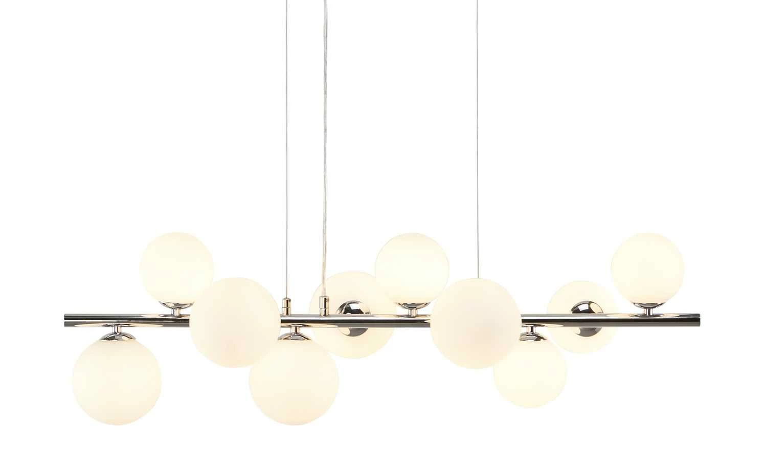 Meisterleuchten Pendelleuchte, 10-flammig, ´gerade´mit Glaskugeln – Bild 7