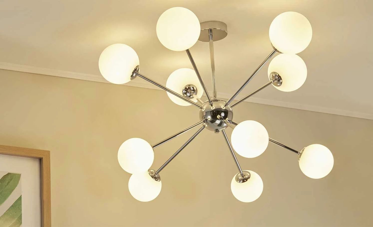 Meisterleuchten Deckenleuchte, 10-flammig mit Glaskugeln