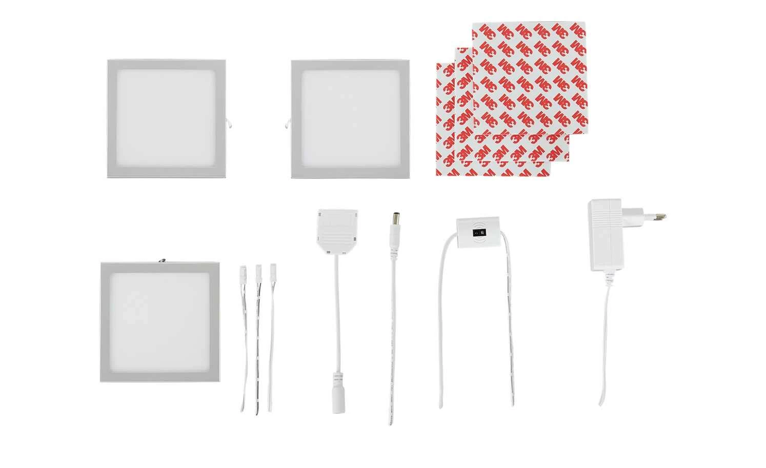 KHG Küchenunterbaubeleuchtung 3er-Set, quadratisch – Bild 2