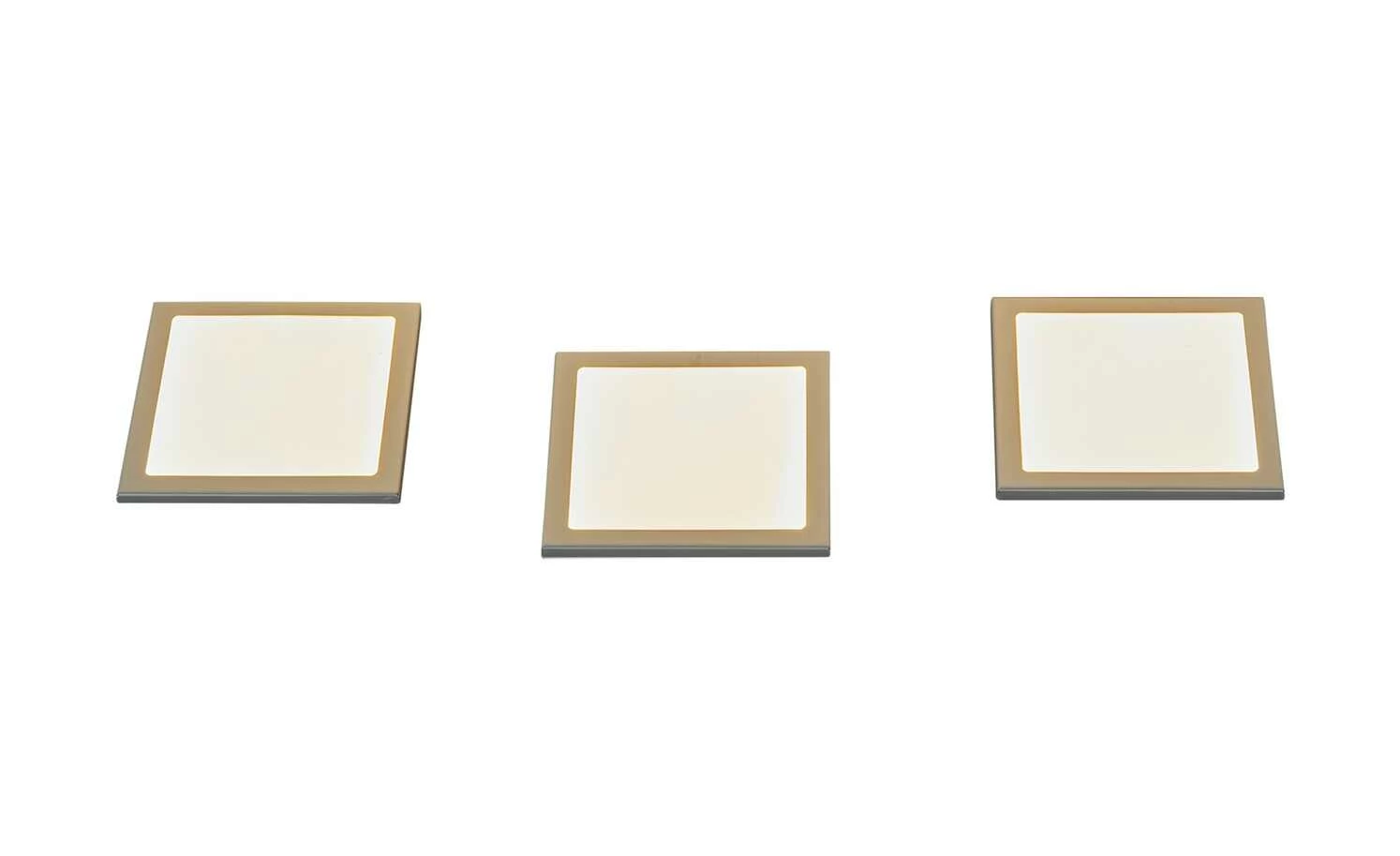 KHG Küchenunterbaubeleuchtung 3er-Set, quadratisch