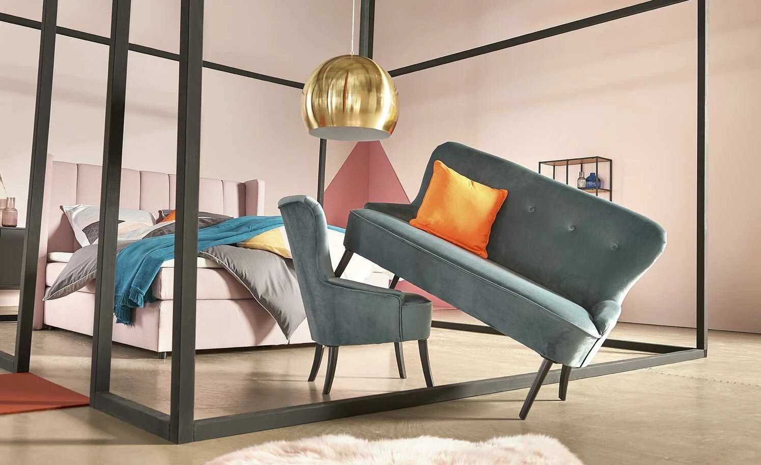 HOME STORY Pendelleuchte, 1-flammig, messingfarben | Goldfarben – Bild 10