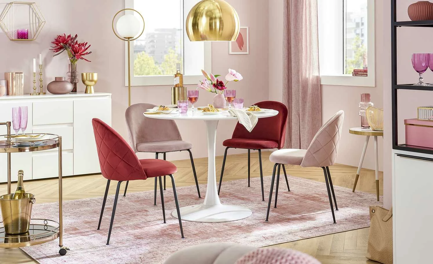 HOME STORY Pendelleuchte, 1-flammig, messingfarben | Goldfarben