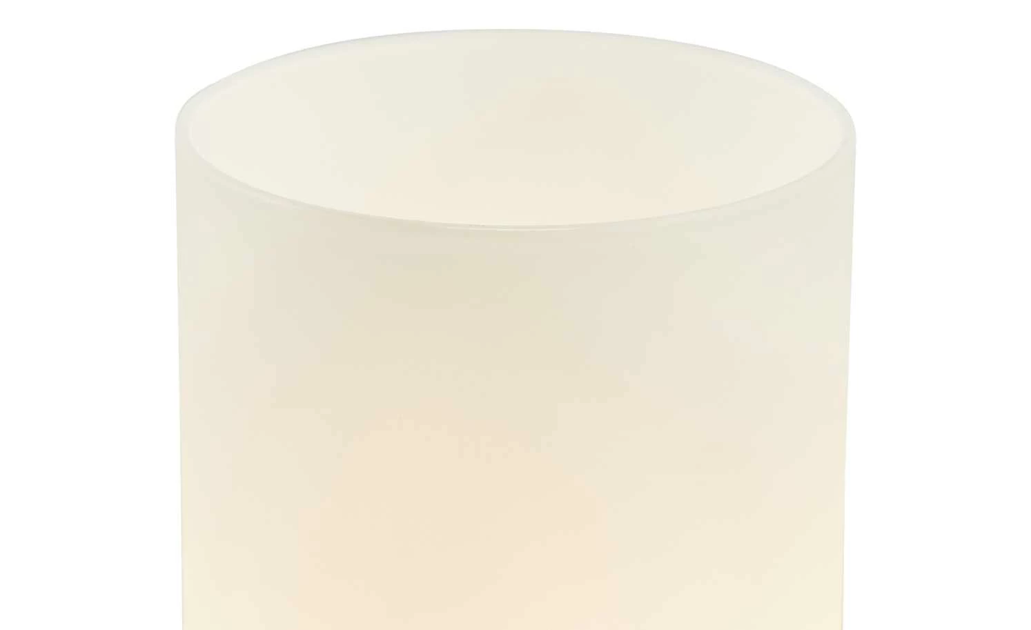 KHG Tischleuchte, 1-flammig, Zylinderform Glas weiß | Nickel – Bild 3