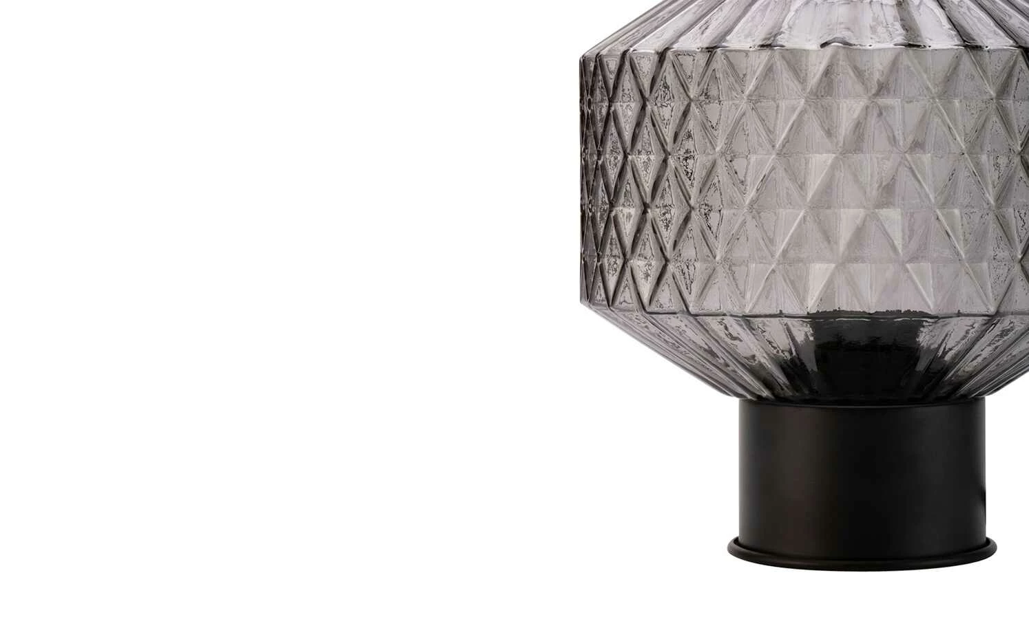 Tischleuchte, 1-flammig, Rauchglas – Bild 3