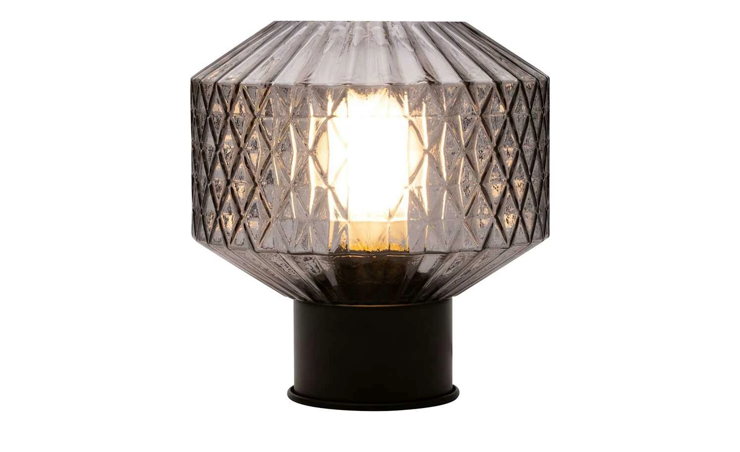 Tischleuchte, 1-flammig, Rauchglas – Bild 4