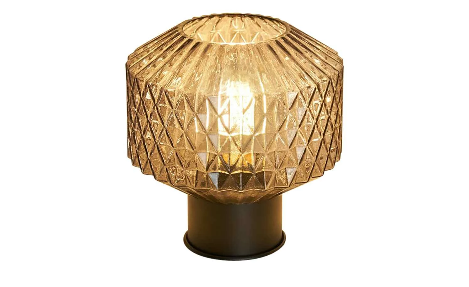 Tischleuchte, 1-flammig, Rauchglas – Bild 5