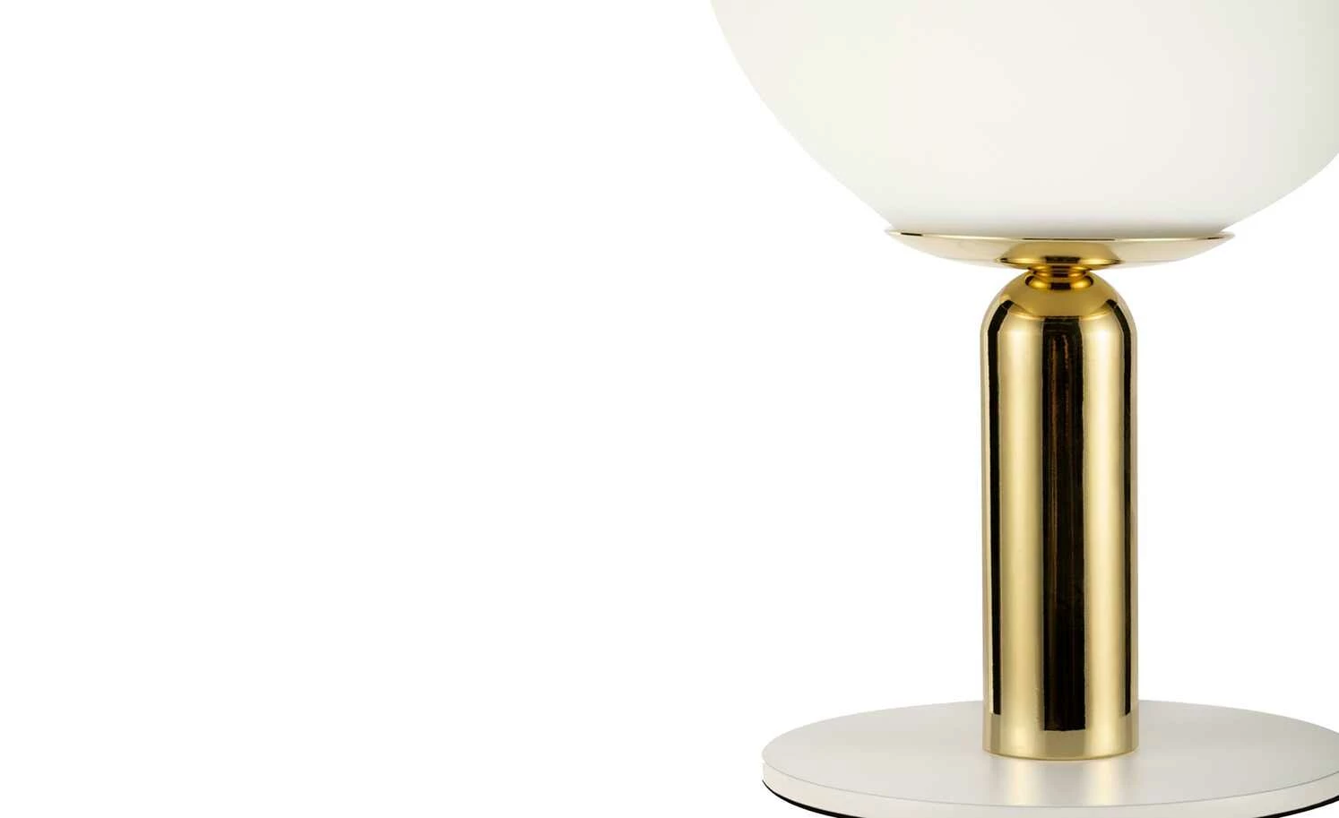 Tischleuchte, 1-flammig, messing/weiß – Bild 6