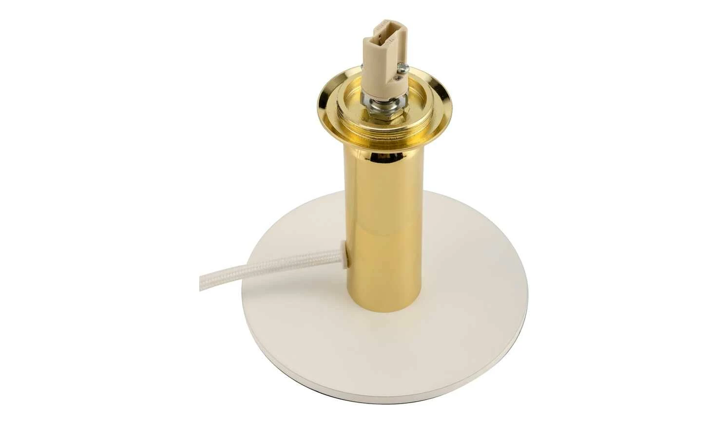 Tischleuchte, 1-flammig, messing/weiß – Bild 7