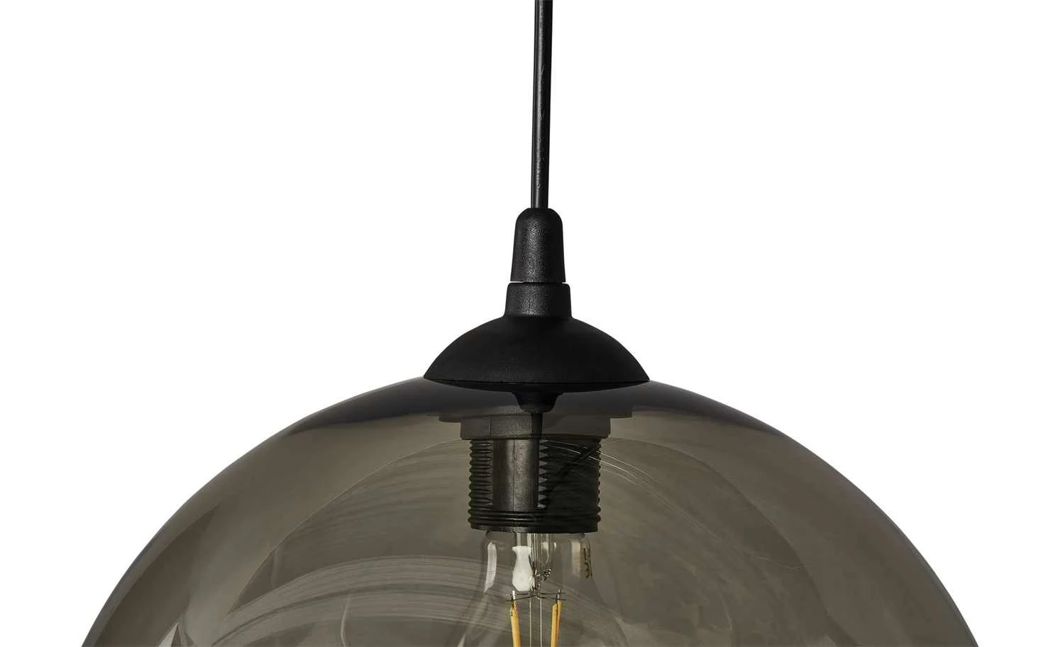 Pendelleuchte, 1-flammig, Glas graphitfarben – Bild 5