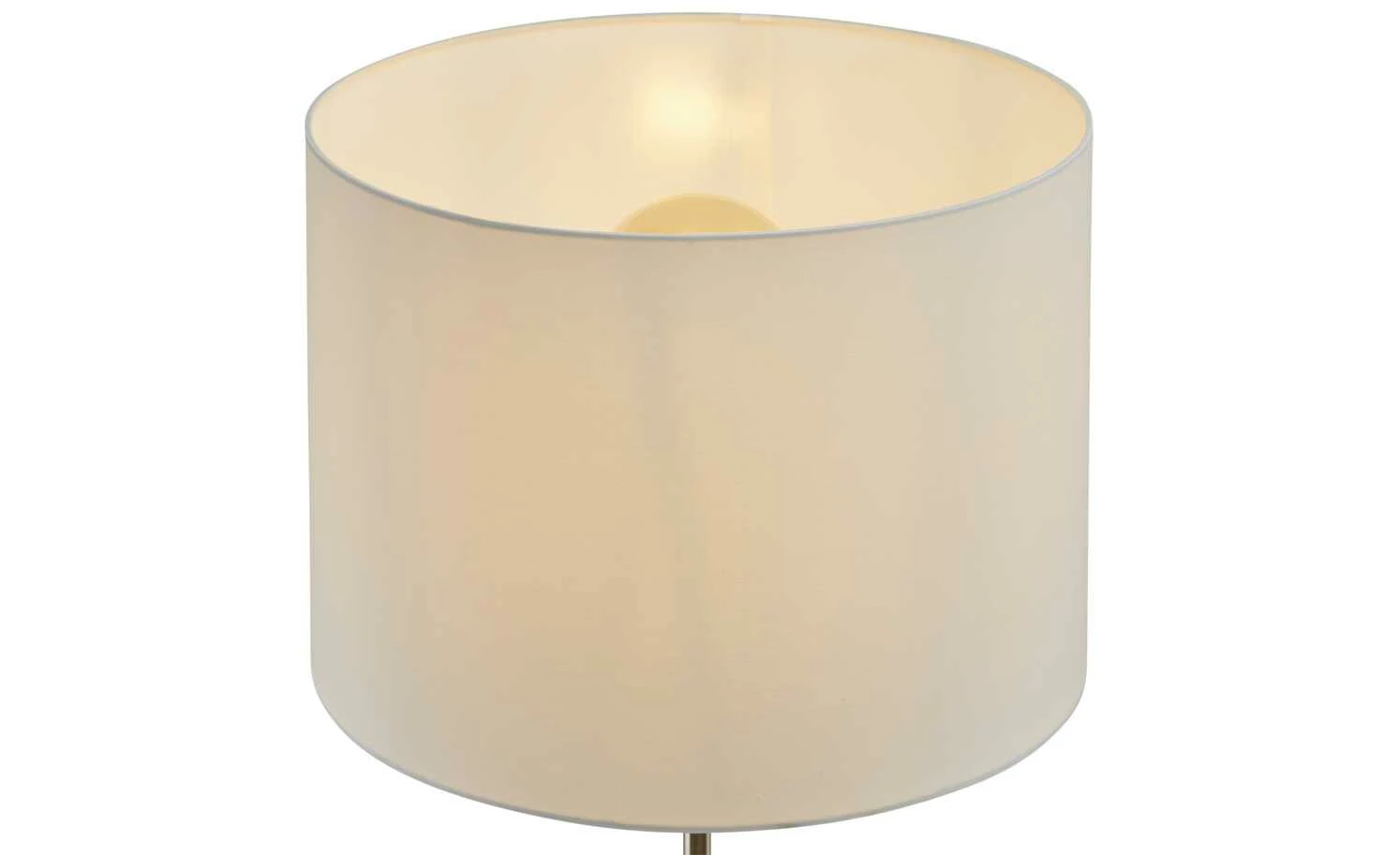 KHG Stehleuchte, 1-flammig, nickel-matt, Stoffschirm weiß – Bild 3