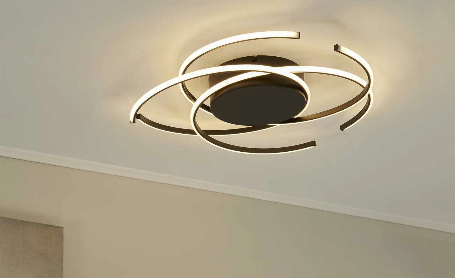 KHG LED-Deckenleuchte, 3-flammig, schwarz