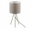 KHG Tischleuchte, 1-flammig, Dreibein, Schirm grau