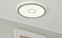 LED-Deckenleuchte,silber mit Hintergrundbeleuchtung | silberfarben