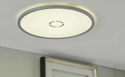 LED-Deckenleuchte, silber mit Hintergrundbeleuchtung | silberfarben