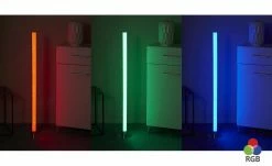 KHG LED-Stehleuchte, 1-flammig, chrom, mit Kristallapplikation