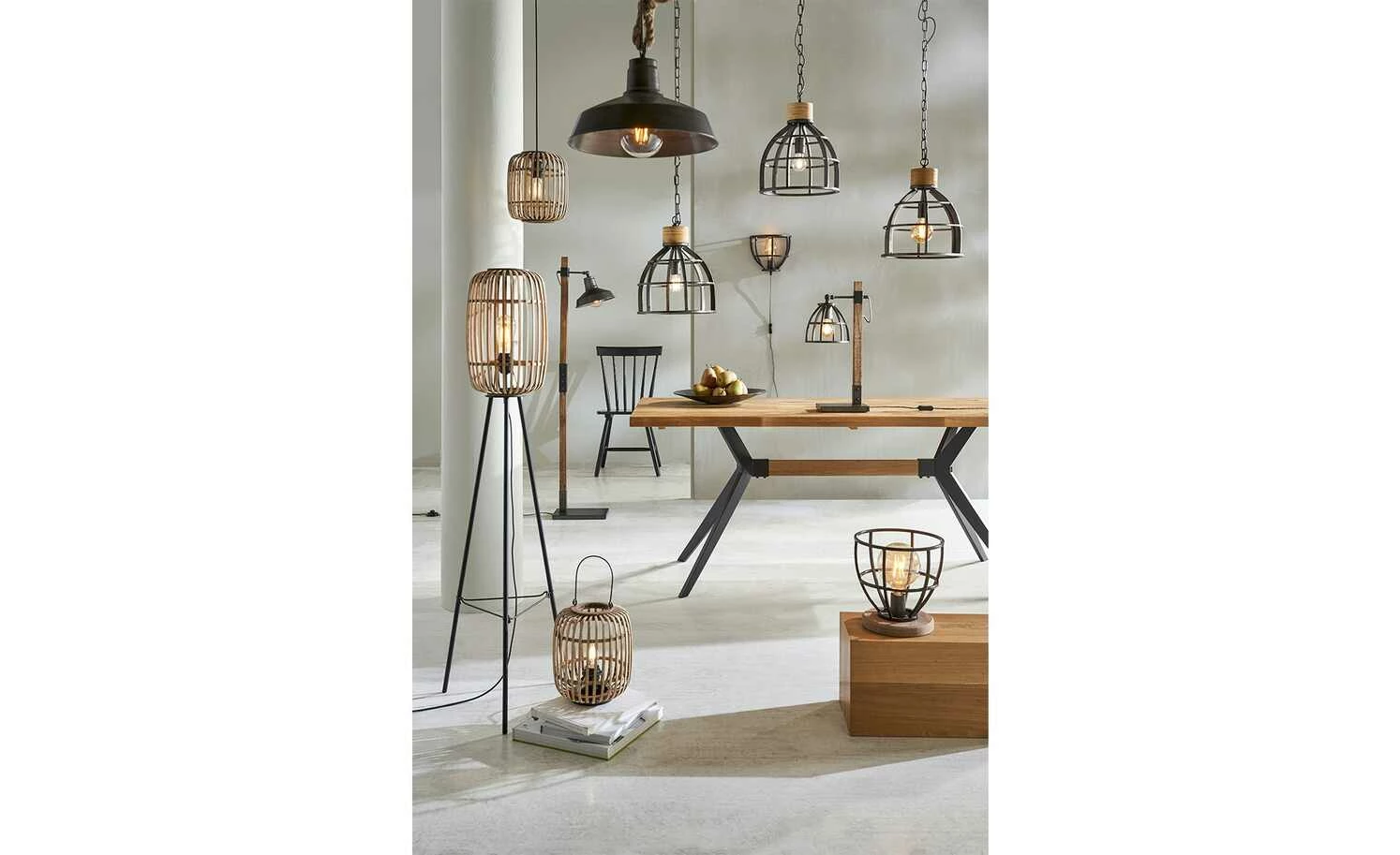 Pendelleuchte, 1-flammig Metall schwarz