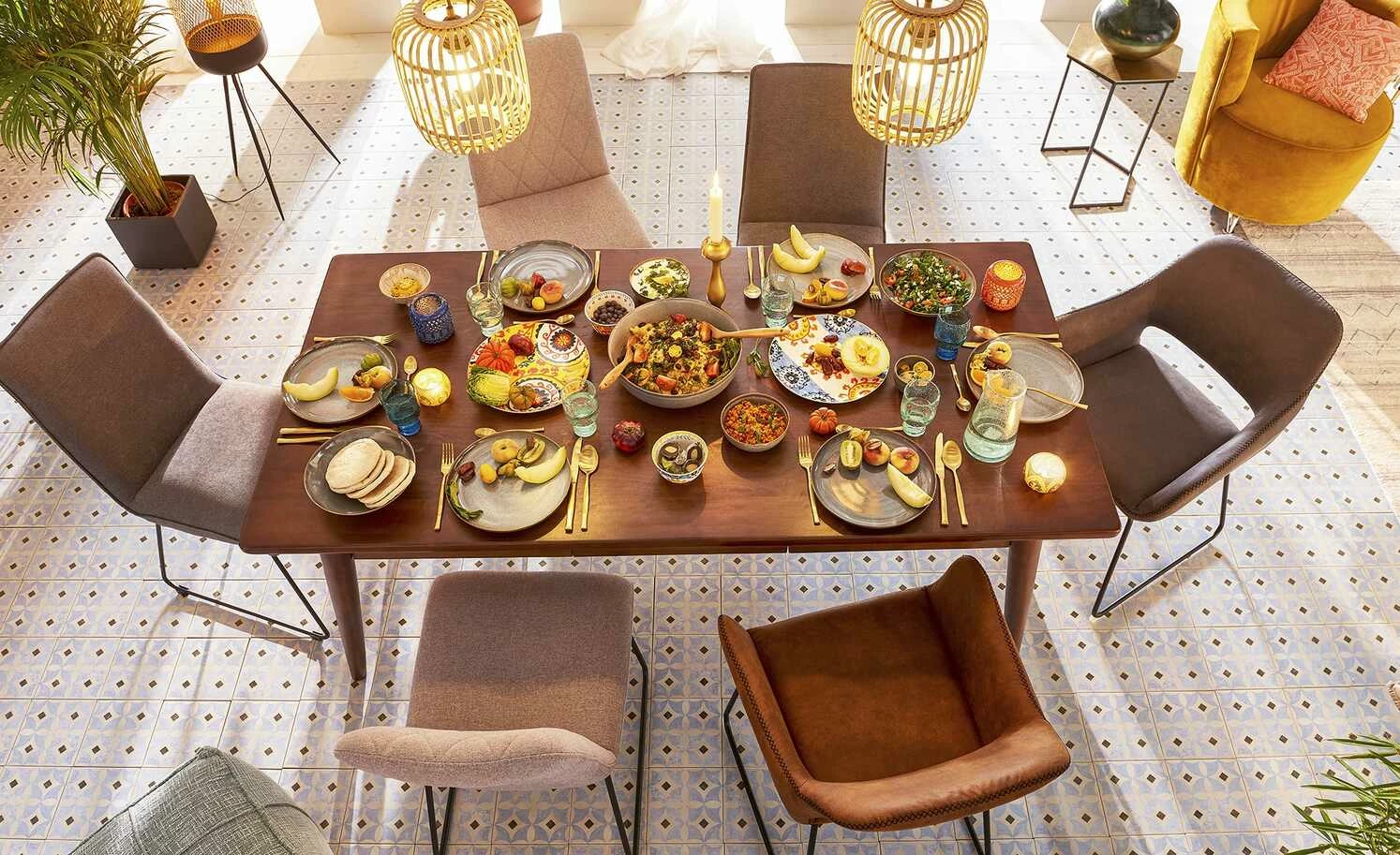 Pendelleuchte, 1-flammig, Holzlamellen – Bild 2