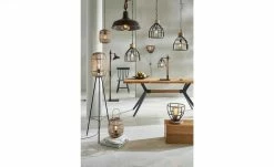 Pendelleuchte, 1-flammig, Holzlamellen