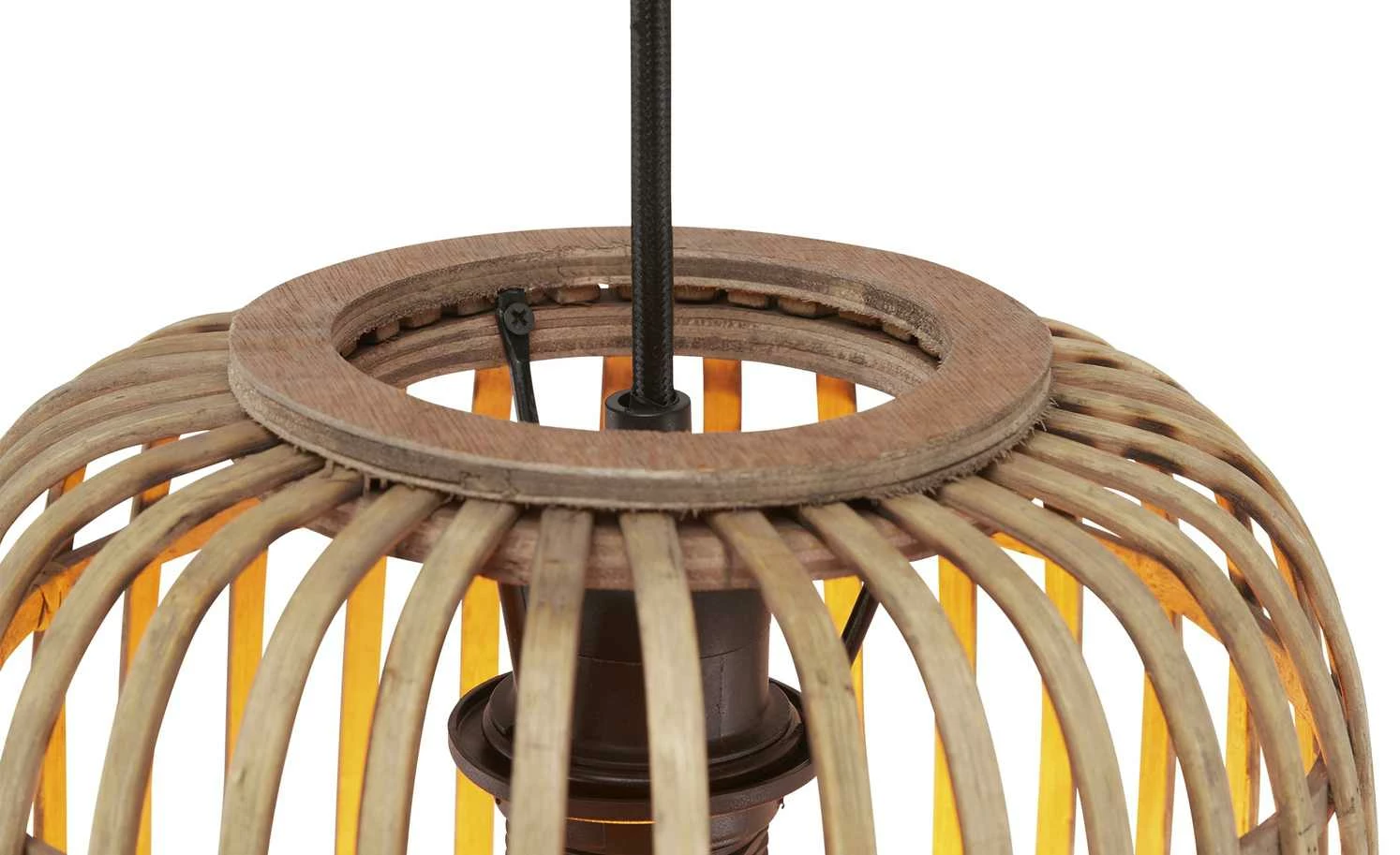 Pendelleuchte, 1-flammig, Holzlamellen – Bild 10