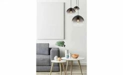 Pendelleuchte, 3-flammig, Rauchglas-Kugeln