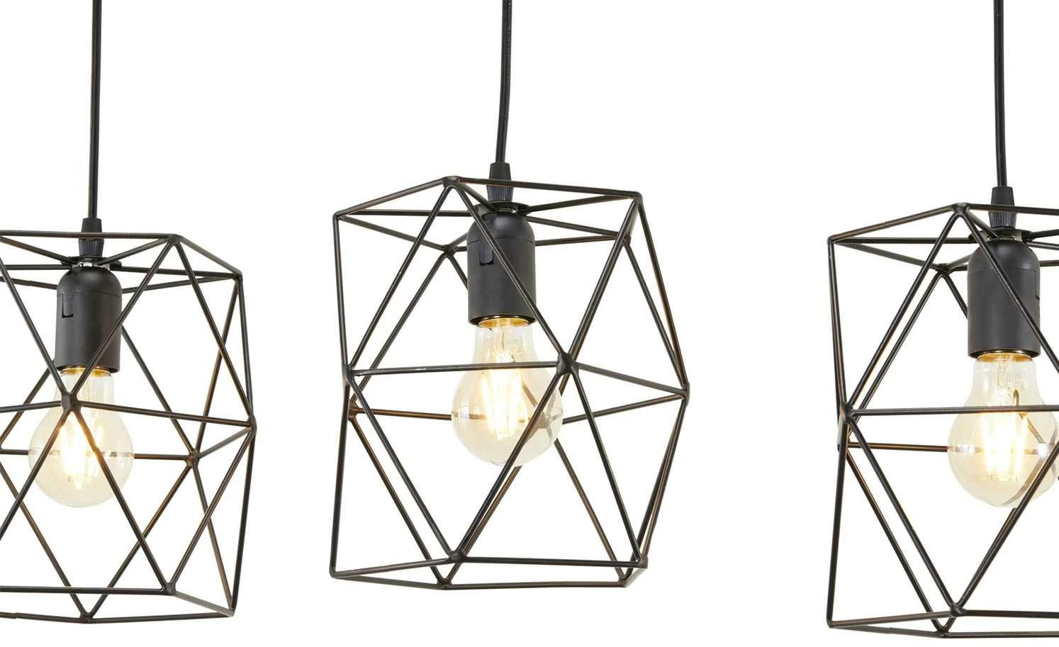 Paul Neuhaus Pendelleuchte, 3-flammig, Holz / Metall Schwarz – Bild 4