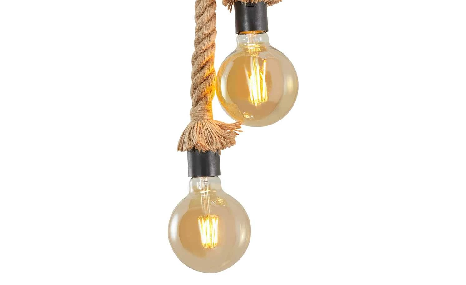 Paul Neuhaus Pendelleuchte, 2-flammig in Seiloptik – Bild 4