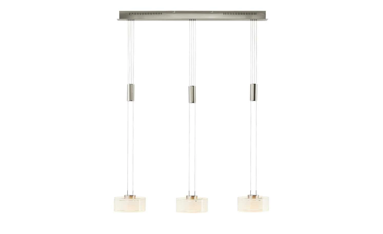 Fischer-Honsel LED-Pendelleuchte, 3-flammig, Nickel matt – Bild 3