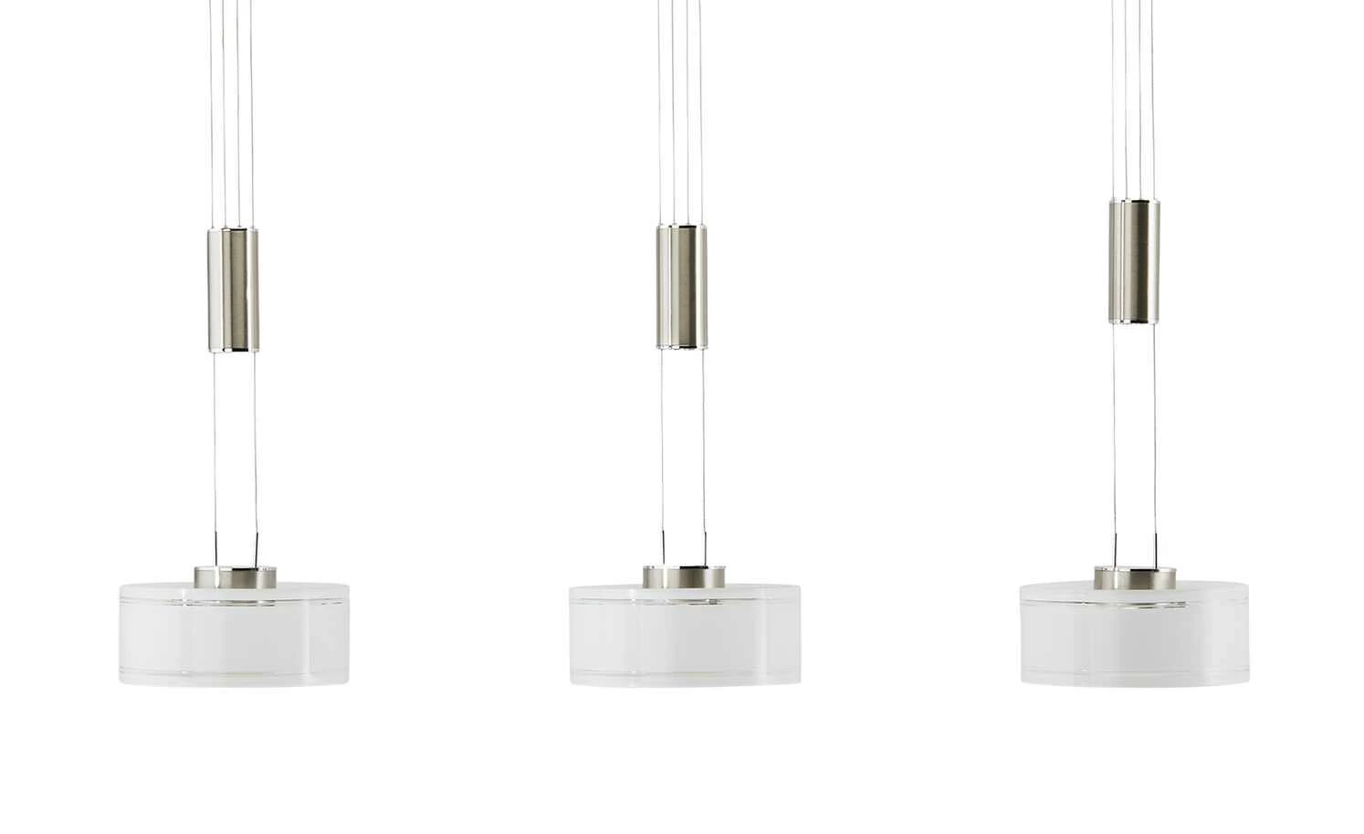 Fischer-Honsel LED-Pendelleuchte, 3-flammig, Nickel matt – Bild 2